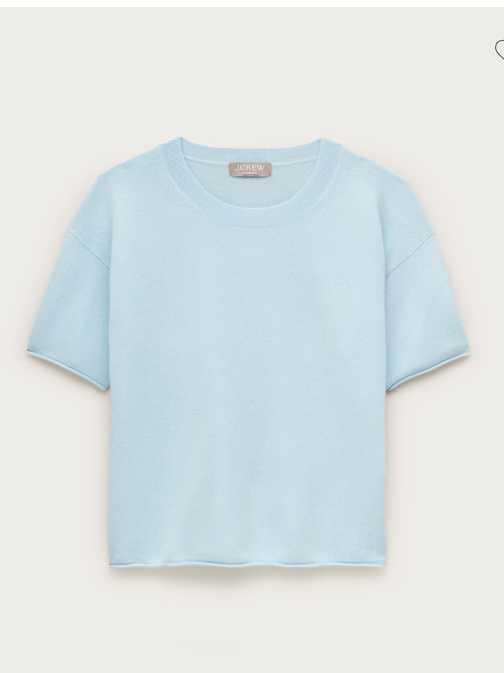 J. Crew Cashmere relaxed T-shirt in Midday Skies